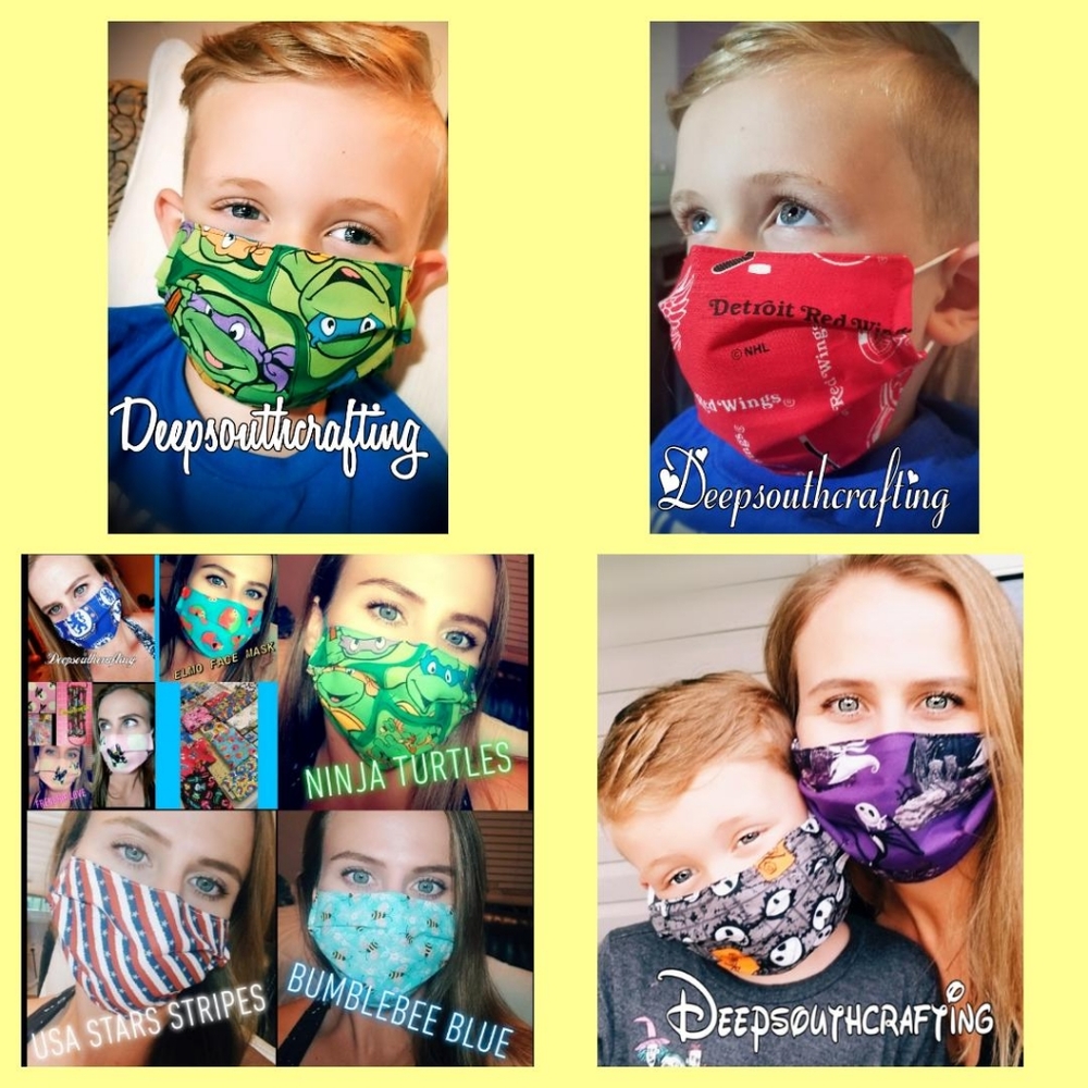 Cotton face mask unisex child toddler teens